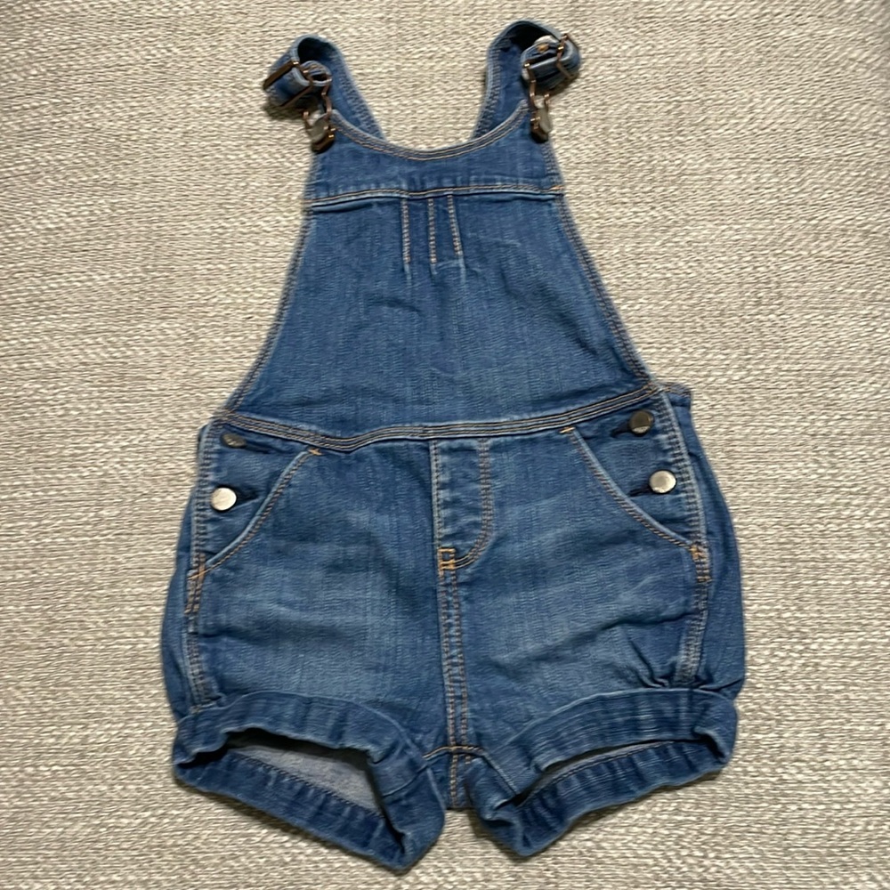 Gap toddler girl denim overall shorts 2T